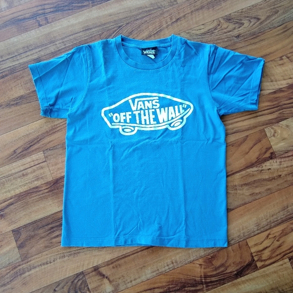 Vans Off the Wall blue t-shirt skateboard - Picture 2 of 7
